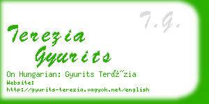 terezia gyurits business card